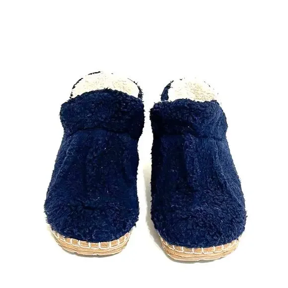 LL Bean Cozy Slipper Women Booties Shoes Size 7 Blue Pile Sherpa Fleece #507186 - Picture 3 of 8